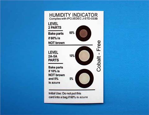 三点式湿度指示卡
