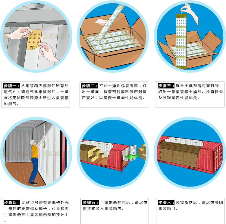 货柜干燥剂使用步骤